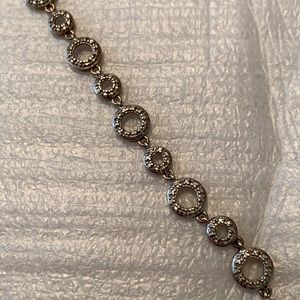 Gold over sterling silver multi stone bracelet